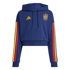 Adidas Spain National Team Women's FIFA x World Cup Alphaskin Cropped Hoodie - Navy