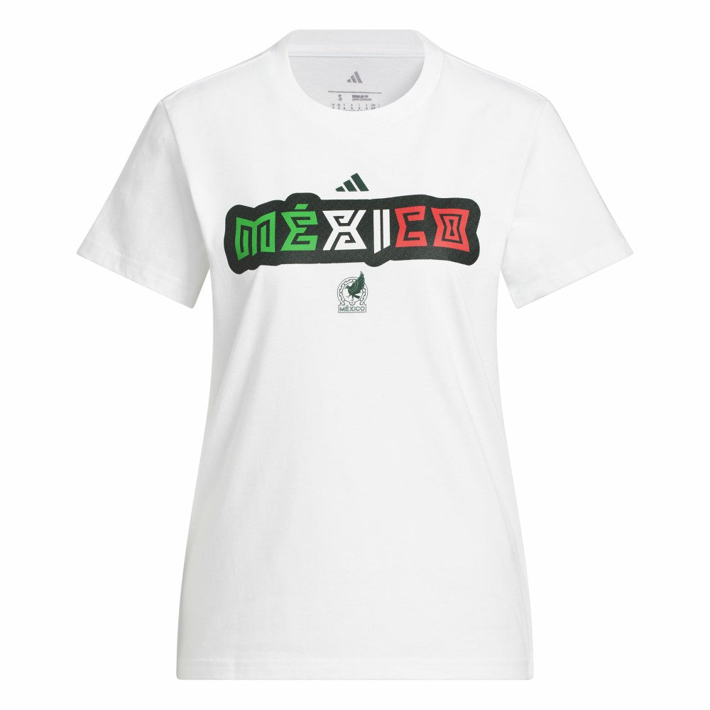 Adidas Mexico National Team Women's Jerseys Hook T-Shirts - White