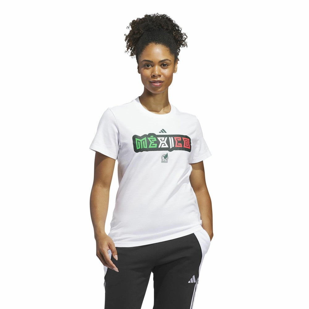 Adidas Mexico National Team Women's Jerseys Hook T-Shirts - White