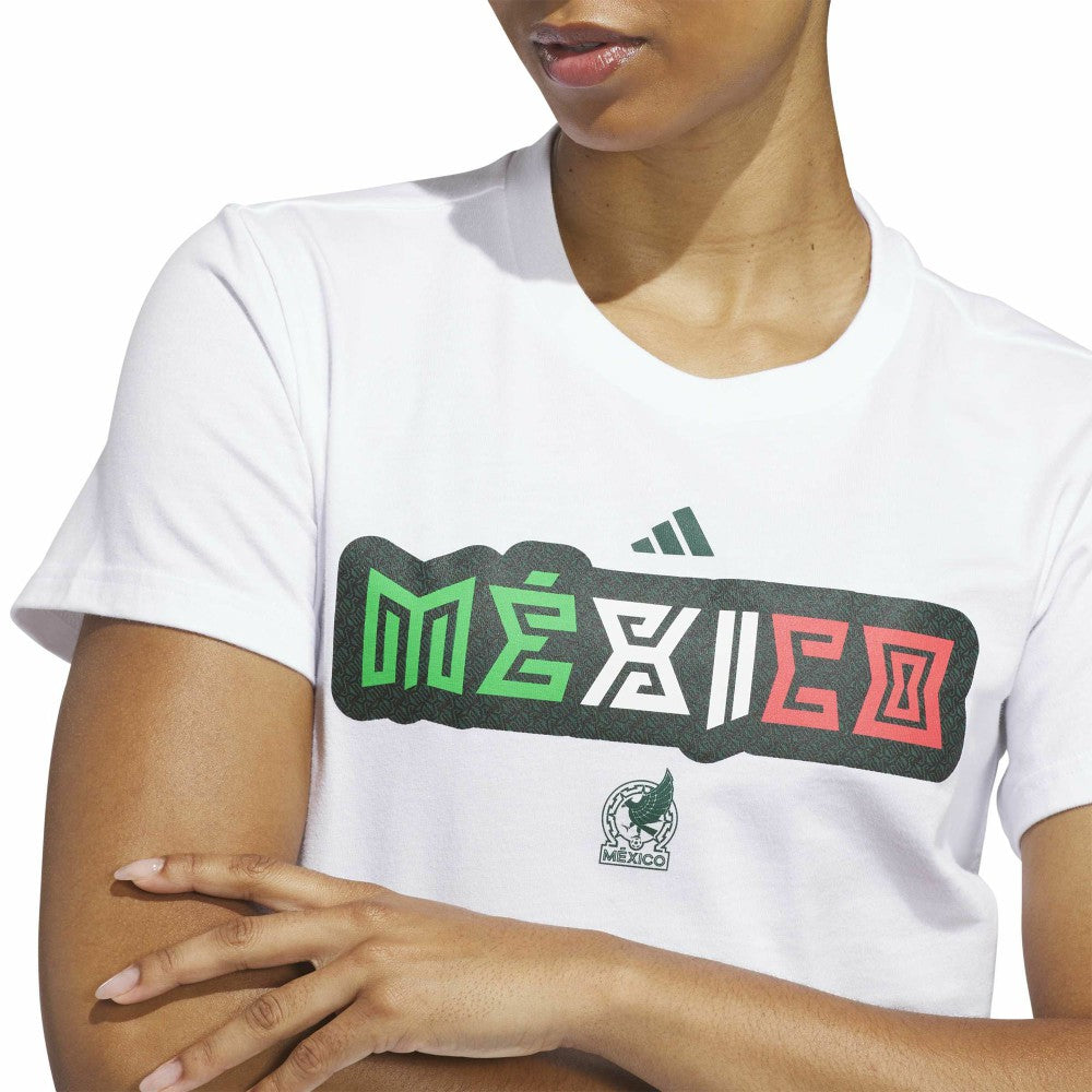 Adidas Mexico National Team Women's Jerseys Hook T-Shirts - White