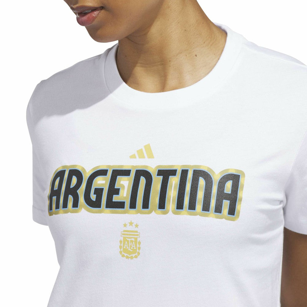 Adidas Argentina National Team Women's Jerseys Hook T-Shirts - White