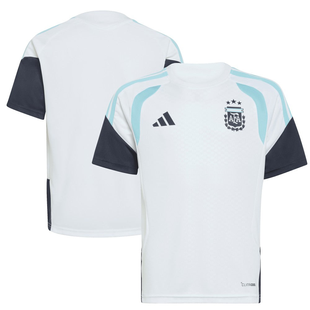 Adidas Argentina National Team Youth FIFA x World Cup 2026 Tiro Training Jerseys - White