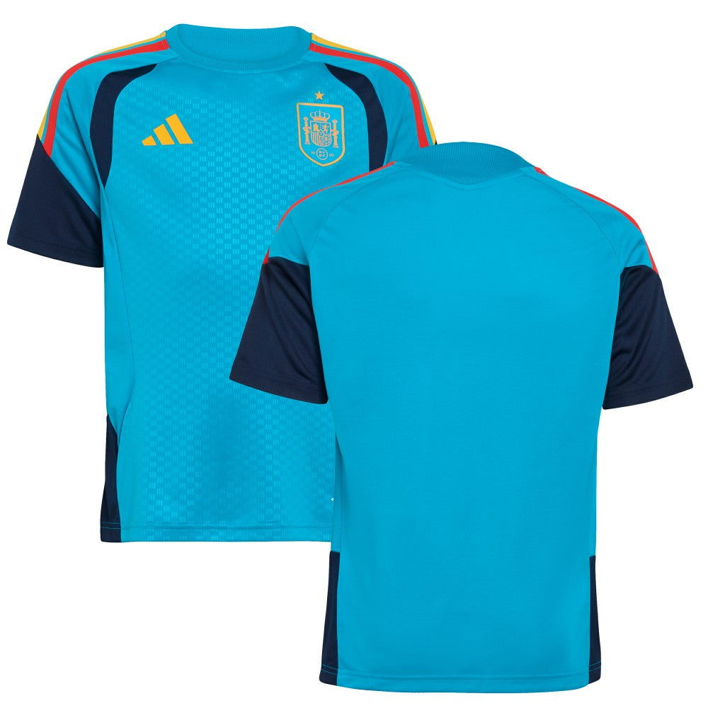 Adidas Spain National Team Youth FIFA x World Cup 2026 Tiro Training Jerseys - Turquoise