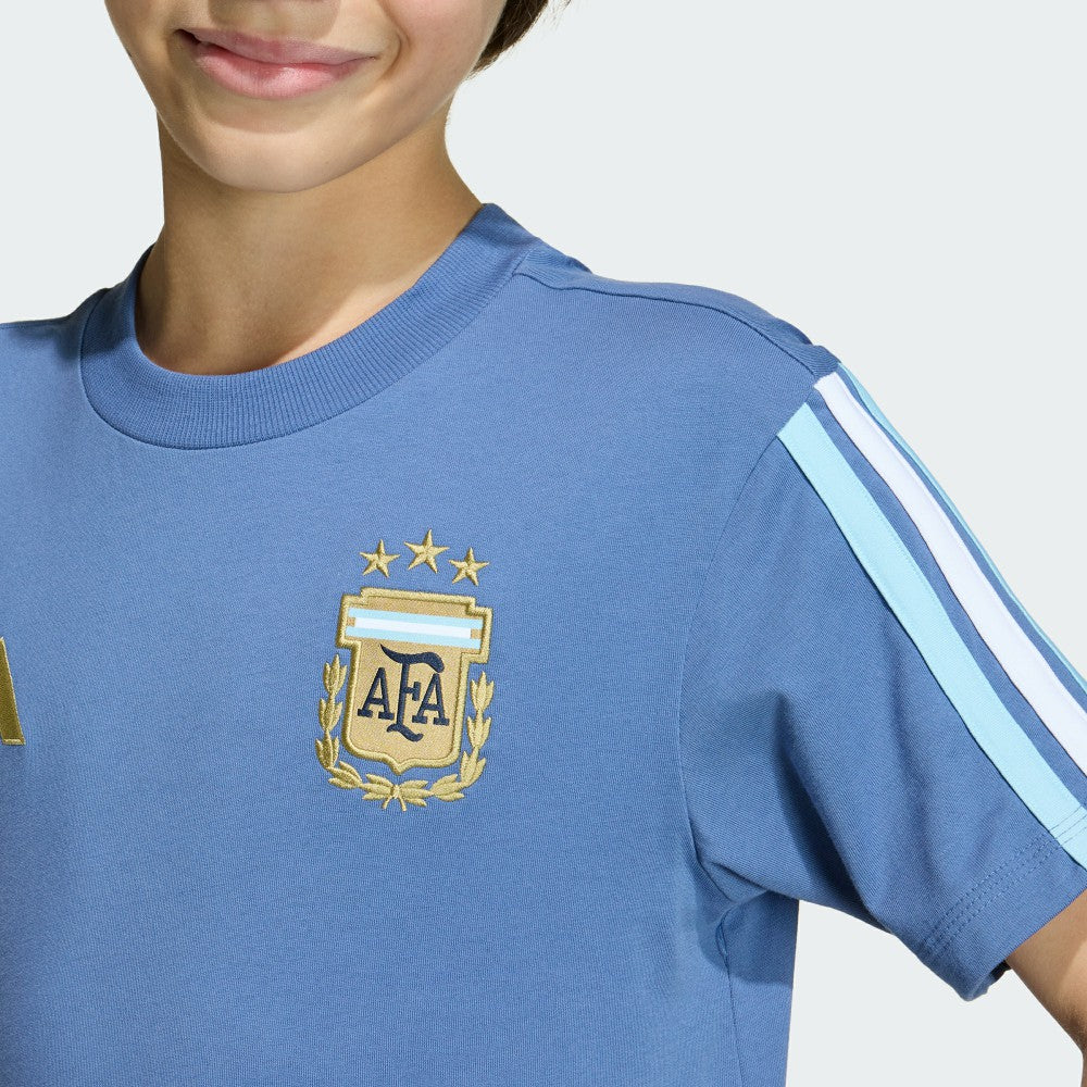 Adidas Argentina National Team Youth FIFA x World Cup Alphaskin T-Shirts - Blue