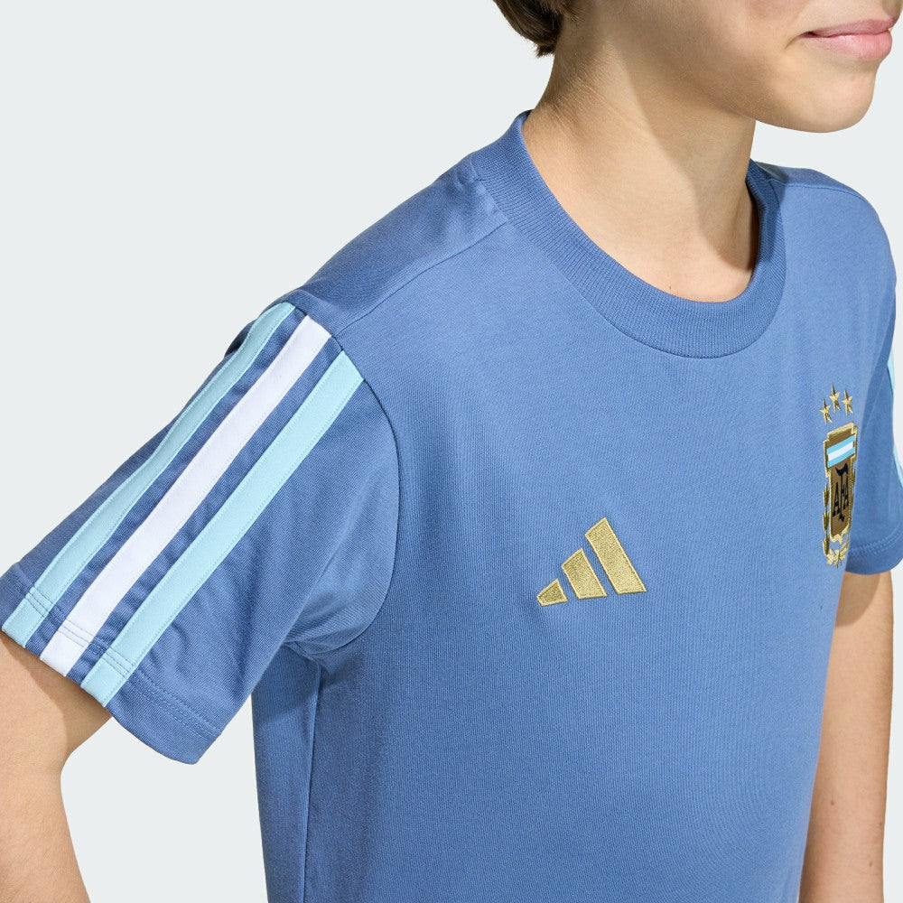 Adidas Argentina National Team Youth FIFA x World Cup Alphaskin T-Shirts - Blue