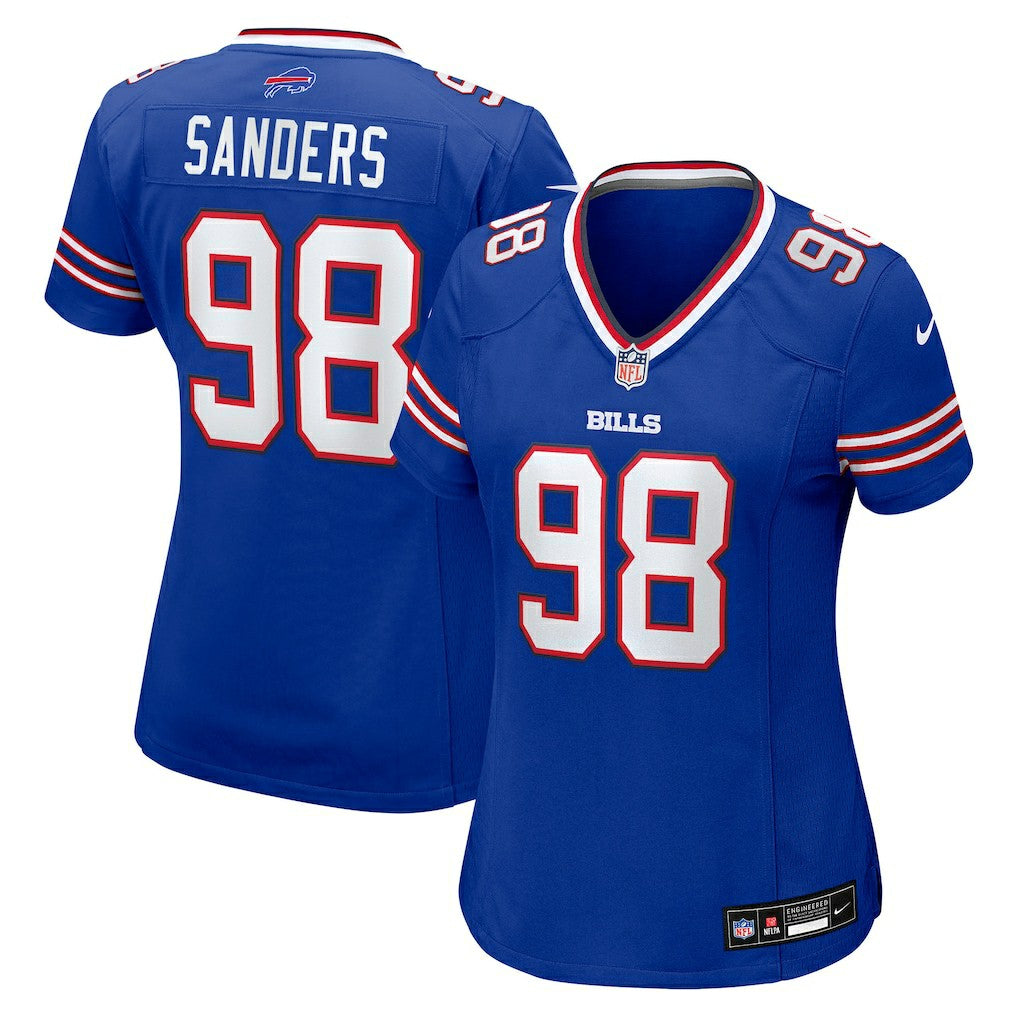 T.J. Sanders Buffalo Bills Women's Team Game Jersey Royal - Nike