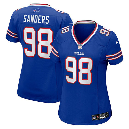 T.J. Sanders Buffalo Bills Women's Team Game Jersey - Royal | NFL Jerseys
