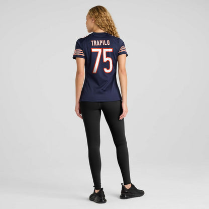 Ozzy Trapilo Chicago Bears Women's Team Game Jersey - Navy | NFL Jerseys