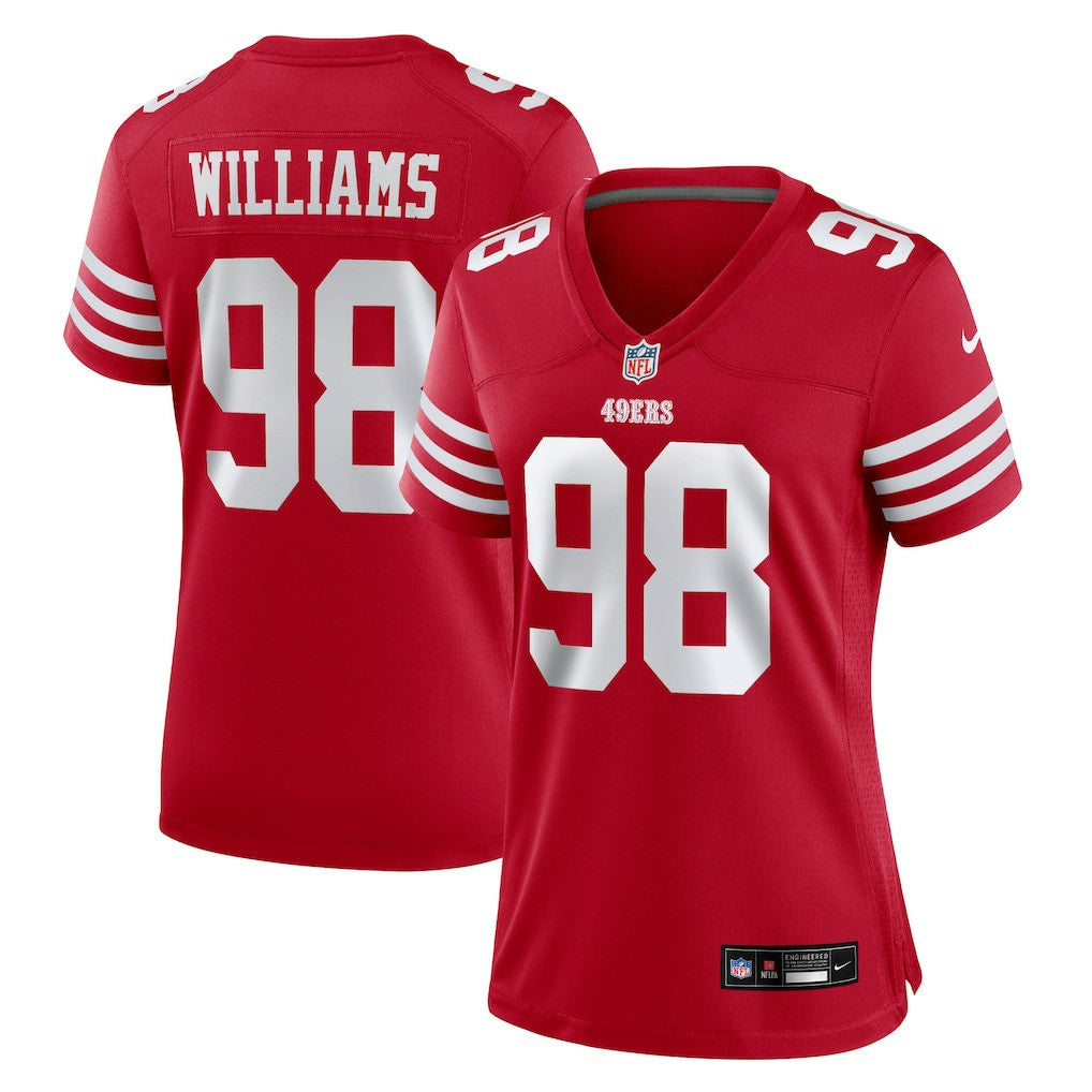 Mykel Williams San Francisco 49ers Women's Team Game Jersey - Scarlet | NFL Jerseys