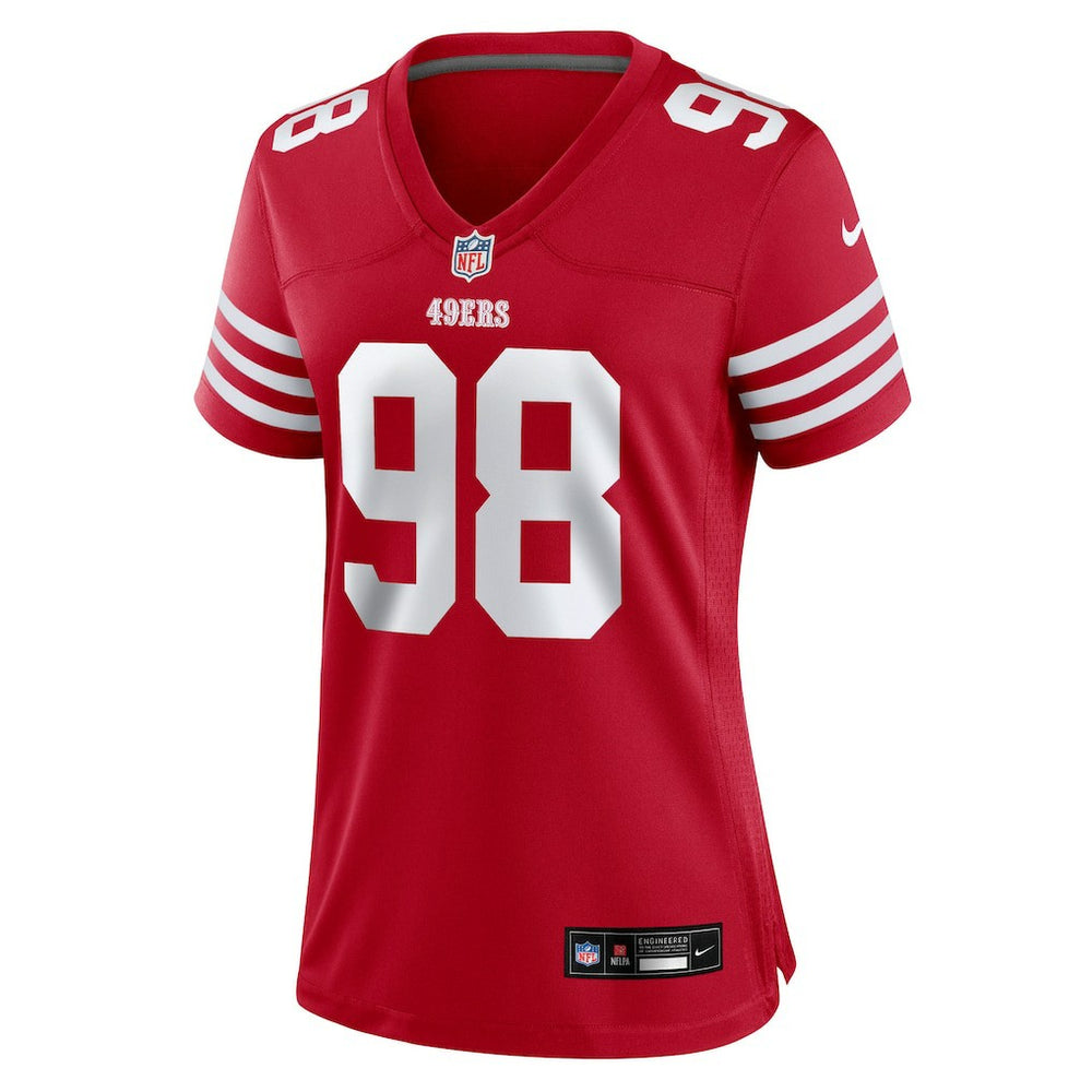 Mykel Williams San Francisco 49ers Women's Team Game Jersey Scarlet - Nike