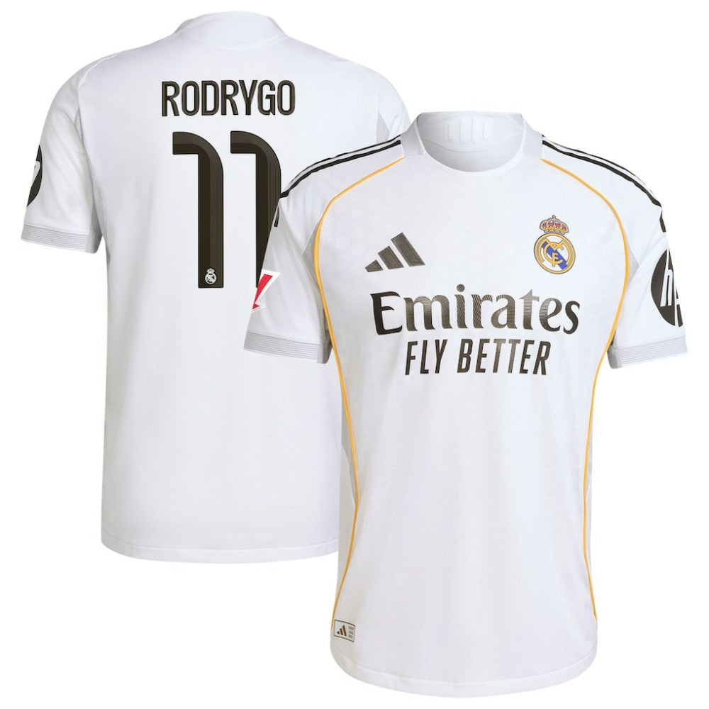 Adidas Rodrygo Real Madrid 2025/26 Home Jerseys - White