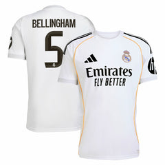 Adidas Jude Bellingham Real Madrid 2025/26 Home Replica Jerseys - White
