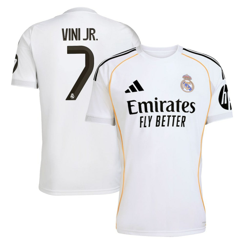 Adidas Vini Jr. Real Madrid 2025/26 Home Replica Jerseys - White
