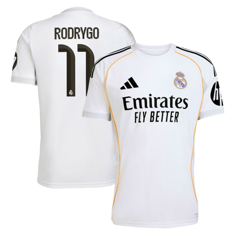 Adidas Rodrygo Real Madrid 2025/26 Home Replica Jerseys - White
