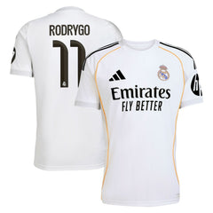 Adidas Rodrygo Real Madrid 2025/26 Home Replica Jerseys - White