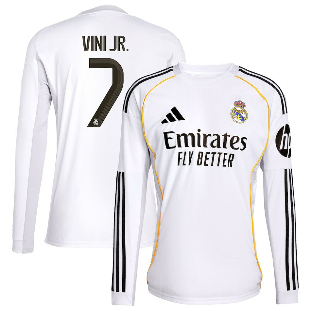 Adidas Vini Jr. Real Madrid 2025/26 Home Replica Jerseys - White