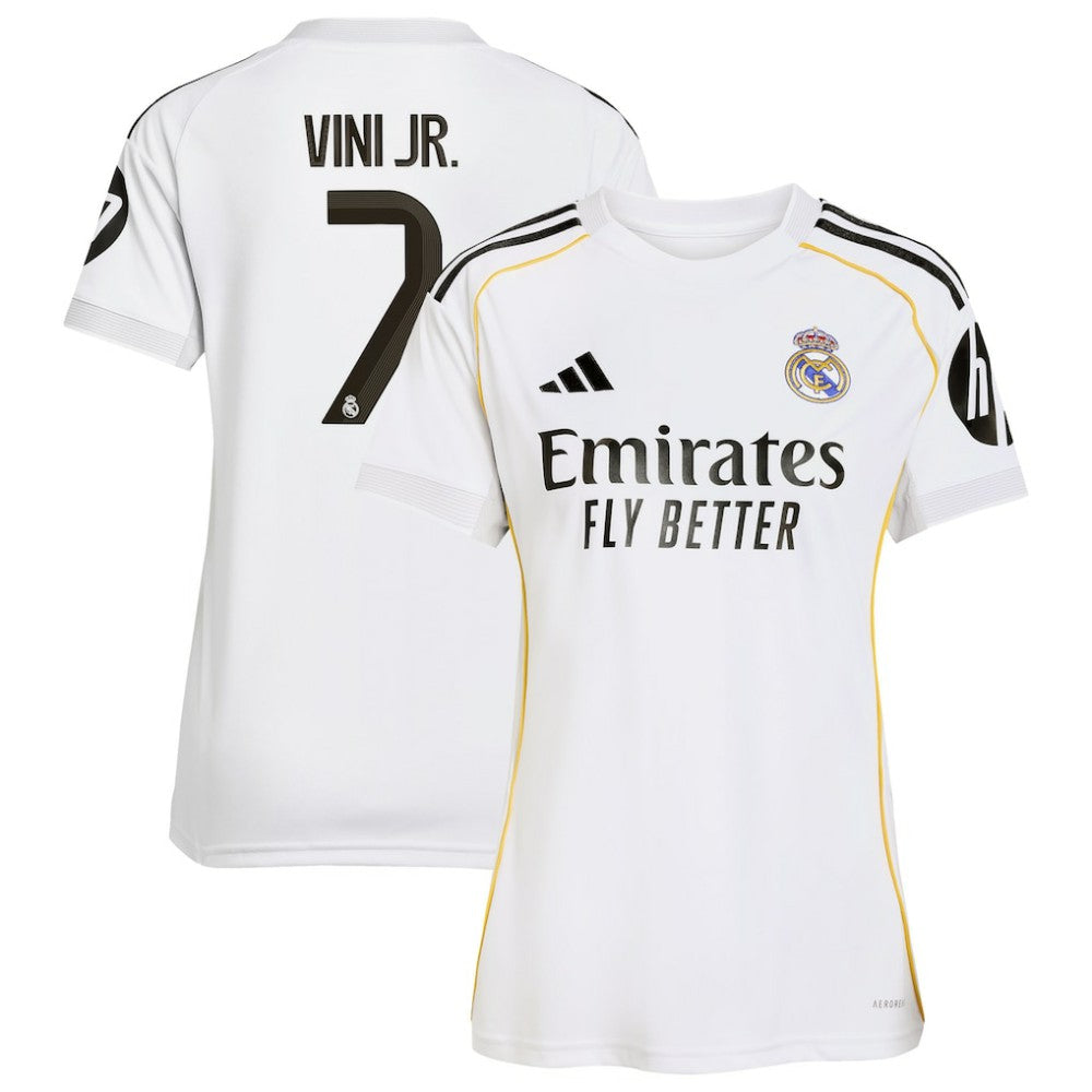 Adidas Vini Jr. Real Madrid Women's 2025/26 Home Replica Jerseys - White
