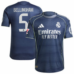 Adidas Jude Bellingham Real Madrid 2025/26 Away Player Jerseys - Blue