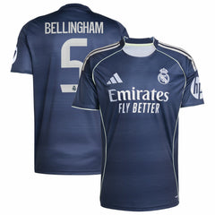 Adidas Jude Bellingham Real Madrid 2025/26 Away Replica Player Jerseys - Blue