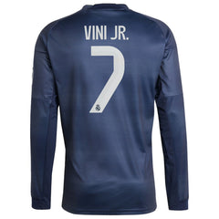 Adidas Vini Jr. Real Madrid 2025/26 Home Long Sleeve Replica Player Jerseys - Blue