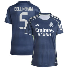 Adidas Jude Bellingham Real Madrid Women's 2025/26 Away Replica Player Jerseys - Blue