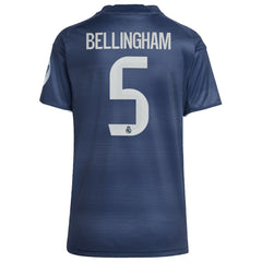 Adidas Jude Bellingham Real Madrid Women's 2025/26 Away Replica Player Jerseys - Blue