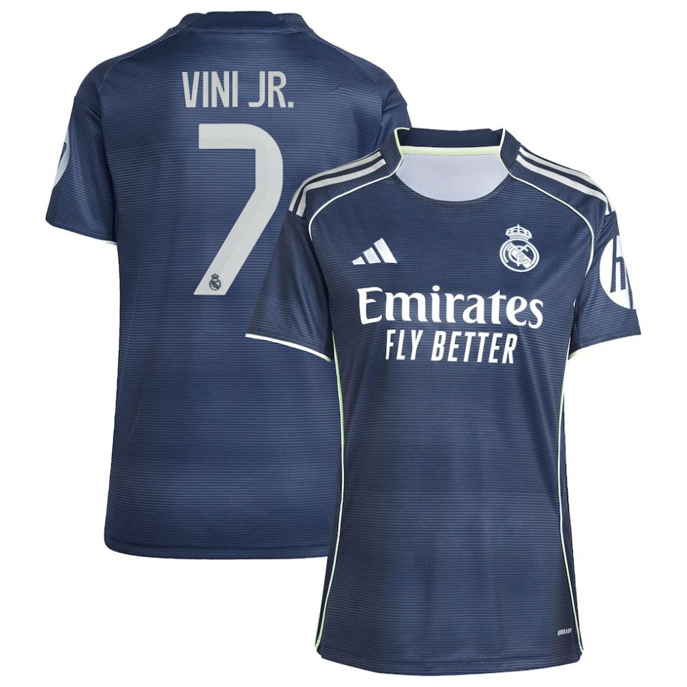 Adidas Vini Jr. Real Madrid Women's 2025/26 Away Replica Player Jerseys - Blue