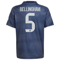 Adidas Jude Bellingham Real Madrid Youth 2025/26 Away Replica Player Jerseys - Blue
