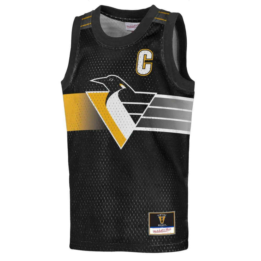 Mario Lemieux Pittsburgh Penguins Mitchell & Ness Youth Maxxed Out Fashion Basketball Jersey - Black | NHL Jerseys