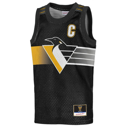 Mario Lemieux Pittsburgh Penguins Mitchell & Ness Youth Maxxed Out Fashion Basketball Jersey - Black | NHL Jerseys
