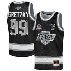 Wayne Gretzky Los Angeles Kings - Mitchell & Ness Youth Maxxed Out Fashion Basketball Jersey Black