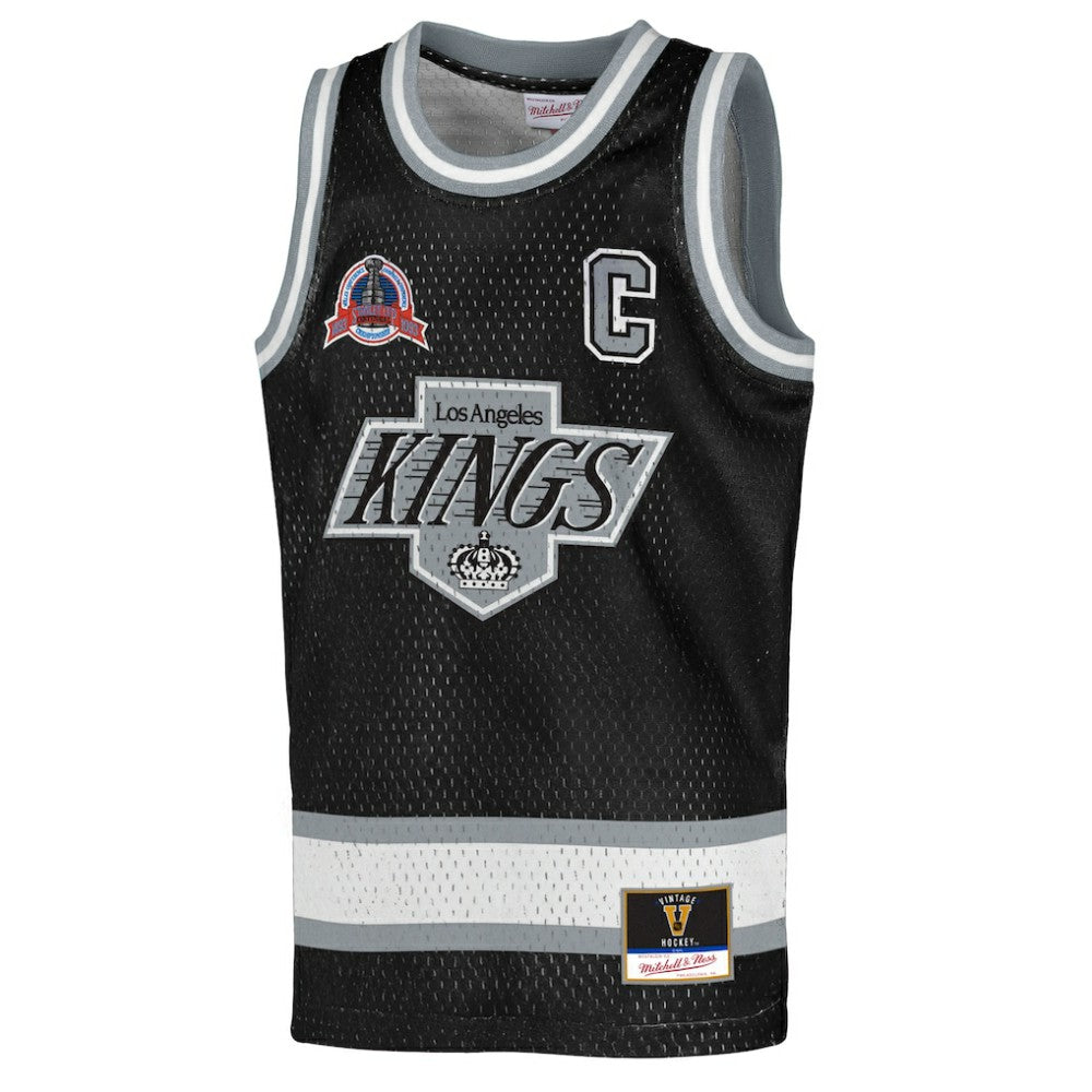 Wayne Gretzky Los Angeles Kings - Mitchell & Ness Youth Maxxed Out Fashion Basketball Jersey Black
