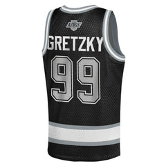 Wayne Gretzky Los Angeles Kings - Mitchell & Ness Youth Maxxed Out Fashion Basketball Jersey Black