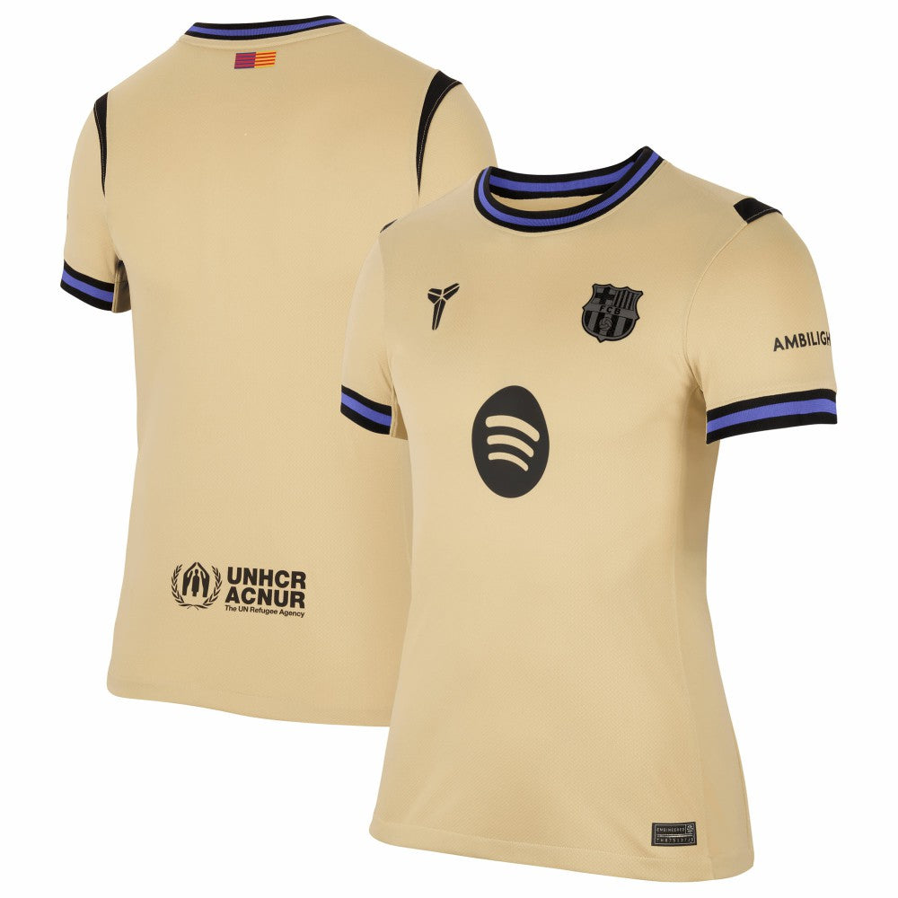 Nike Barcelona Women's 2025/26 Away Stadium Replica Jerseys - Gold