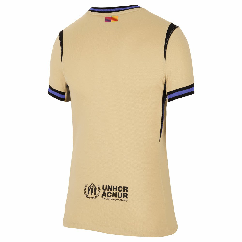 Nike Barcelona Women's 2025/26 Away Stadium Replica Jerseys - Gold
