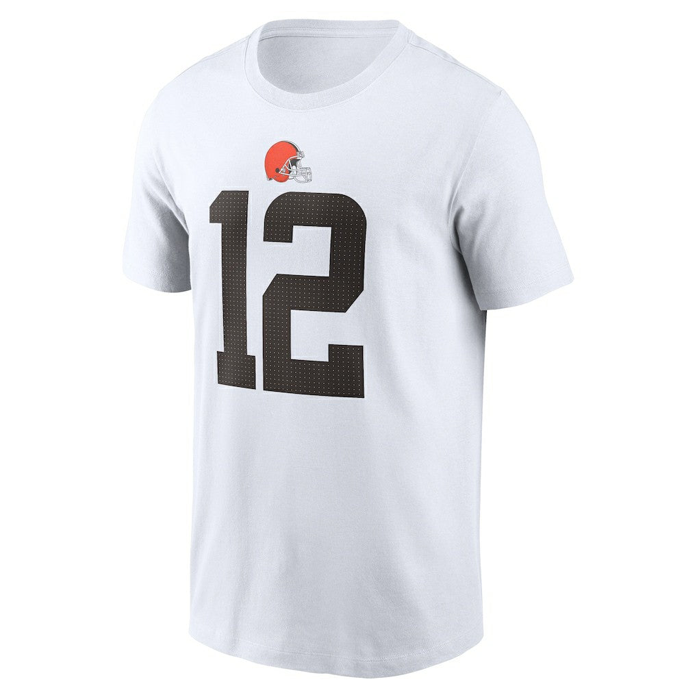 Shedeur Sanders Cleveland Browns 2025 NFL Draft Name & Number T-Shirt White - Nike