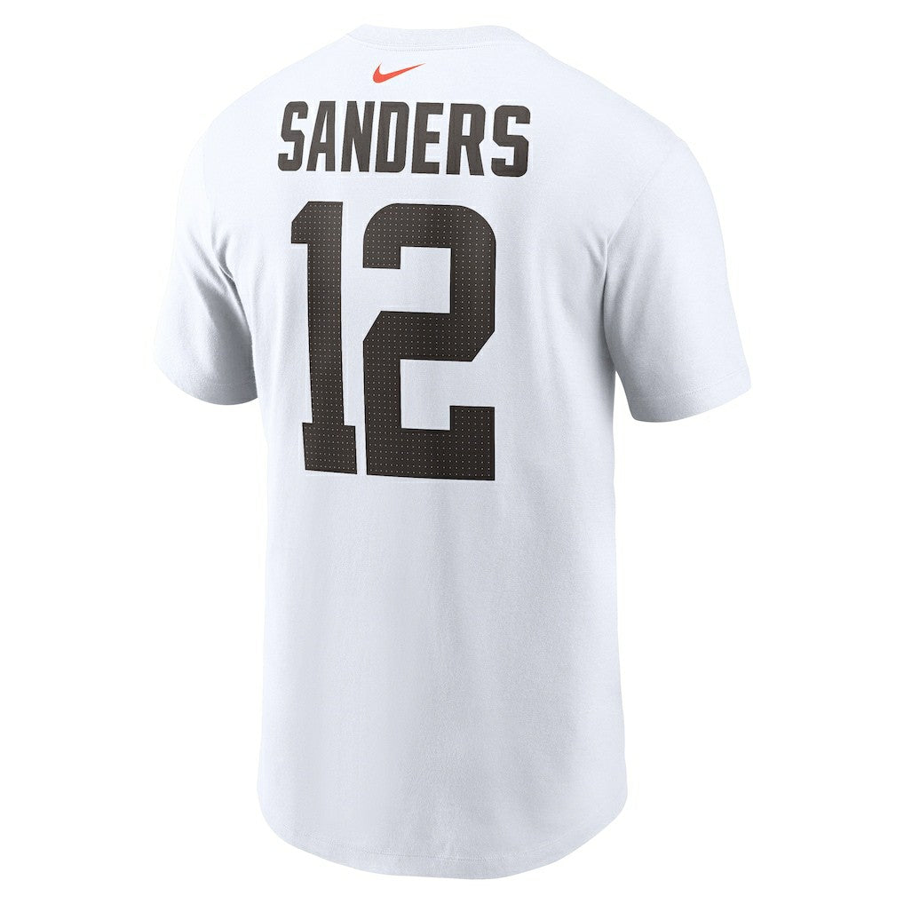 Shedeur Sanders Cleveland Browns 2025 NFL Draft Name & Number T-Shirt White - Nike
