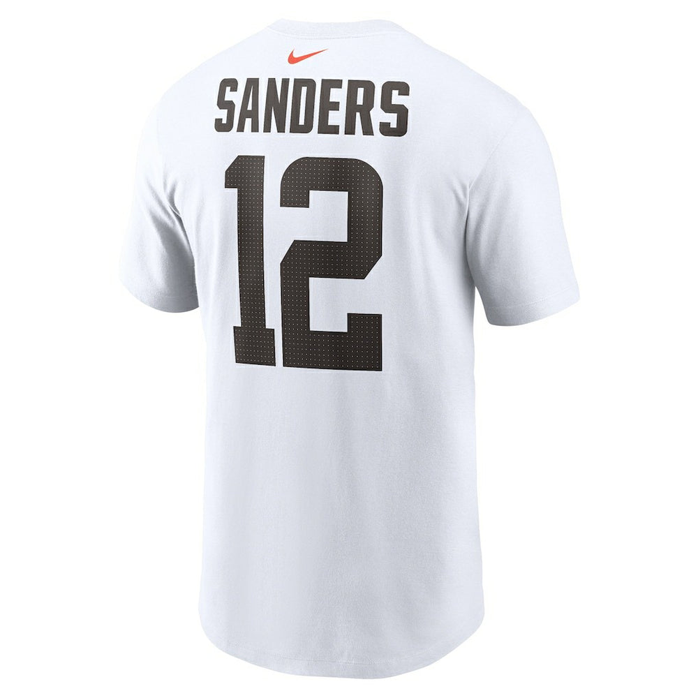 Shedeur Sanders Cleveland Browns 2025 NFL Draft Name & Number T-Shirt White - Nike