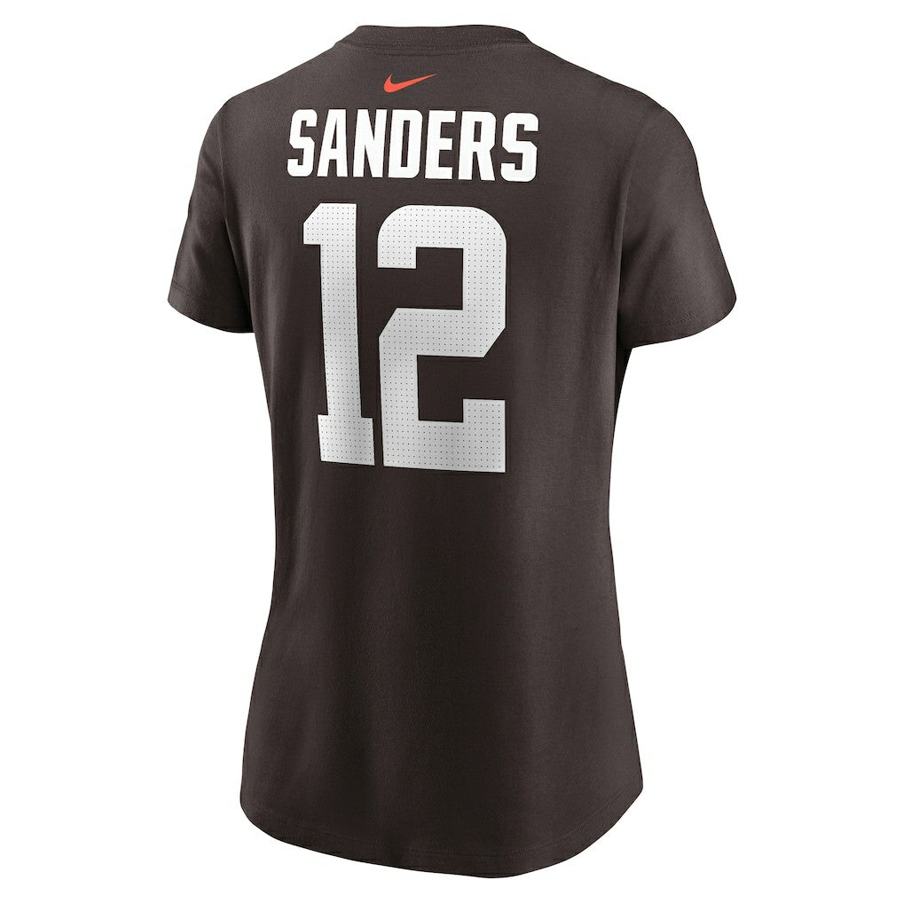 Shedeur Sanders Cleveland Browns Women's 2025 NFL Draft Name & Number T-Shirt Brown - Nike
