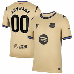 Nike Barcelona 2025/26 Away Stadium Replica Custom Jerseys - Gold