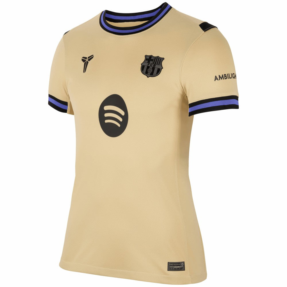 Nike Barcelona Women's 2025/26 Away Stadium Replica Custom Jerseys - Gold