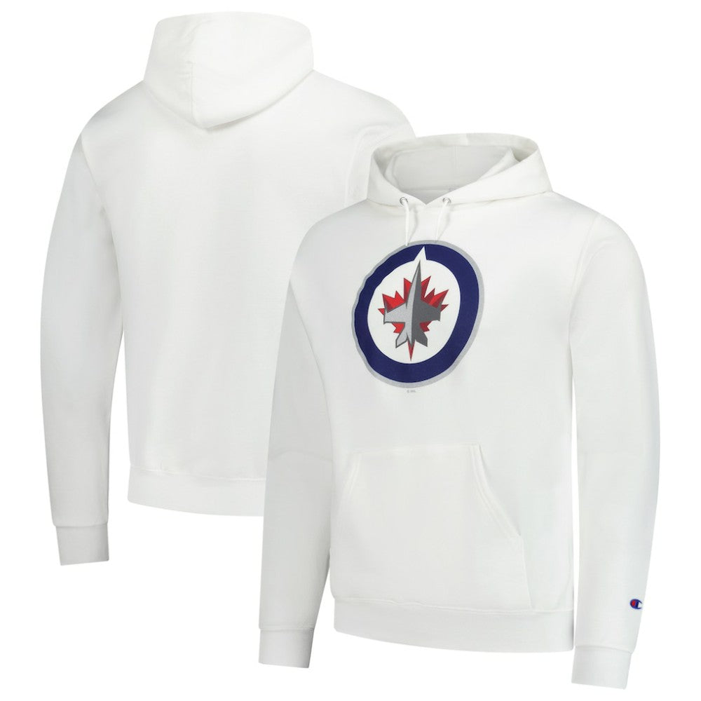 Winnipeg Jets - Champion Primary Logo 1-Hit Pullover Hoodie White