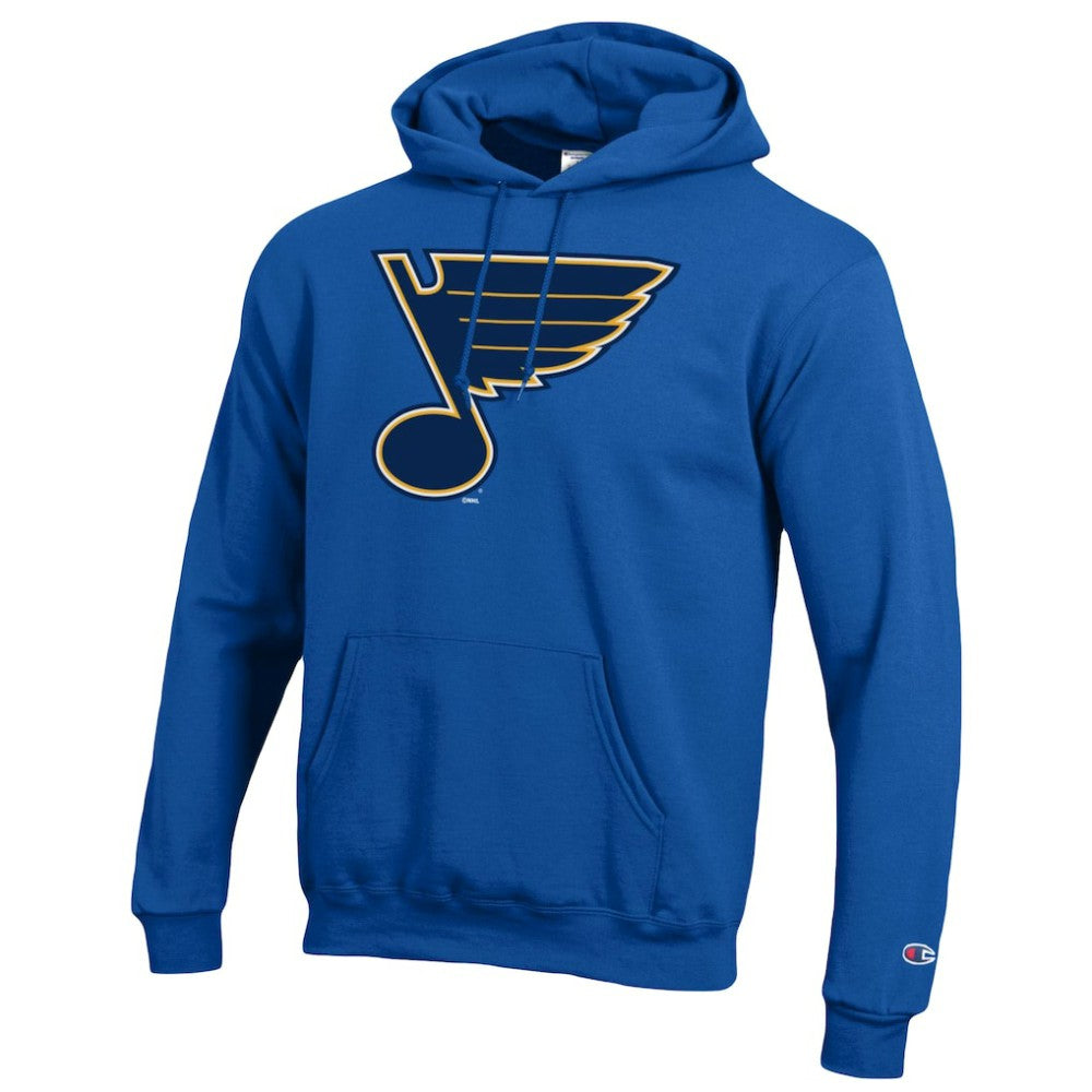 St. Louis Blues - Champion Primary Logo 1-Hit Pullover Hoodie Blue