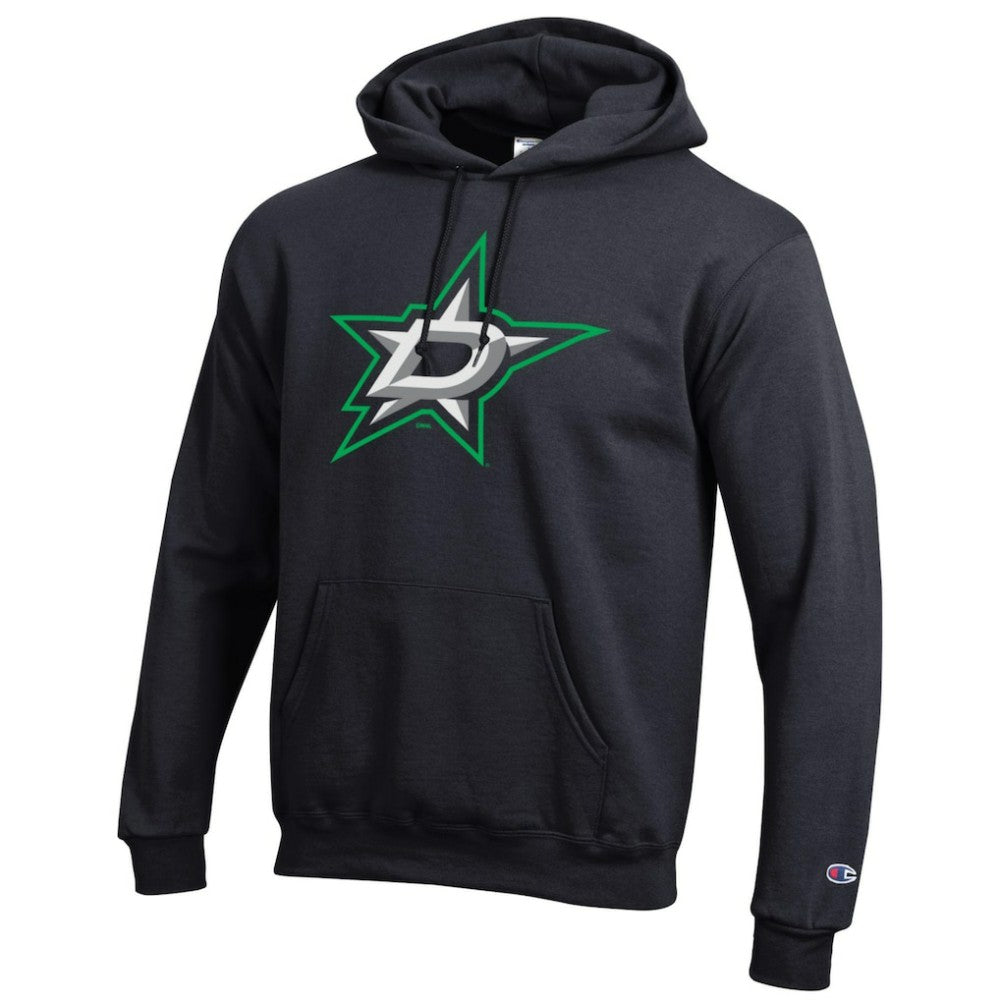 Dallas Stars - Champion Primary Logo 1-Hit Pullover Hoodie Black