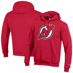 New Jersey Devils - Champion Primary Logo 1-Hit Pullover Hoodie Red