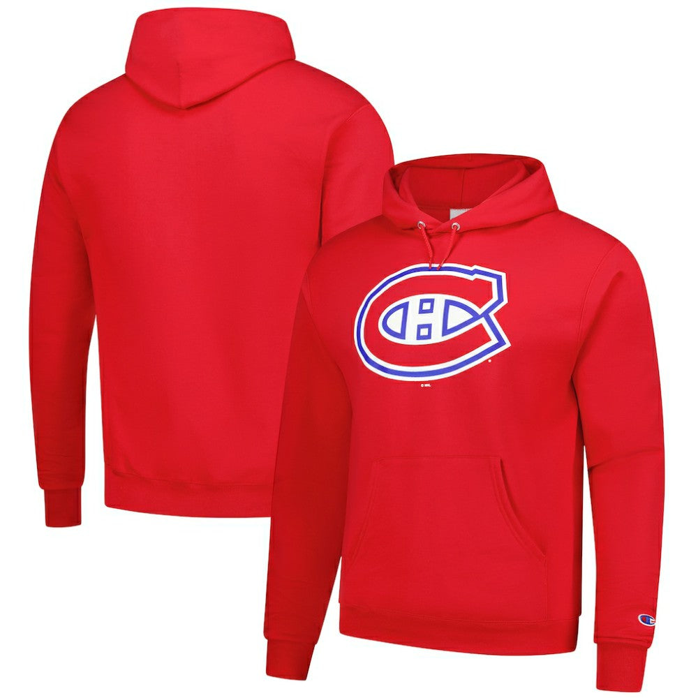 Montreal Canadiens - Champion Primary Logo 1-Hit Pullover Hoodie Red