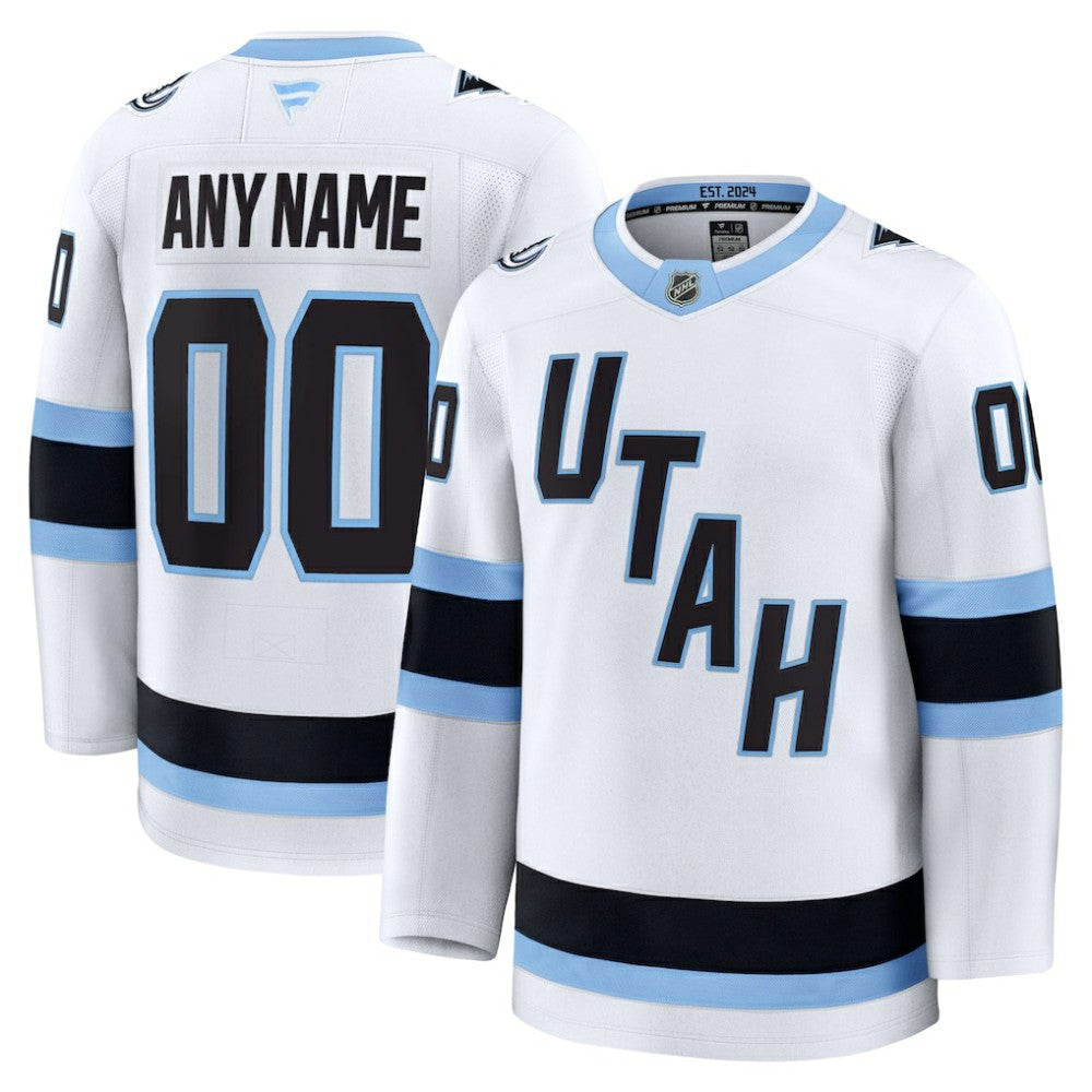 Utah Mammoth Fanatics Away Premium Custom Jersey - White | NHL Jerseys