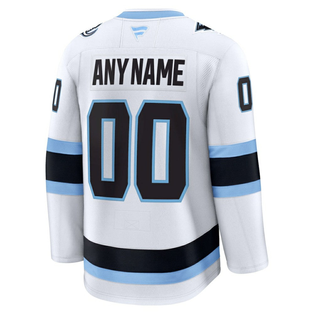 Utah Mammoth Fanatics Away Premium Custom Jersey - White | NHL Jerseys