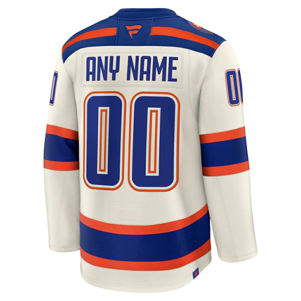 Edmonton Oilers - Fanatics Alternate Premium Custom Jersey Light Beige