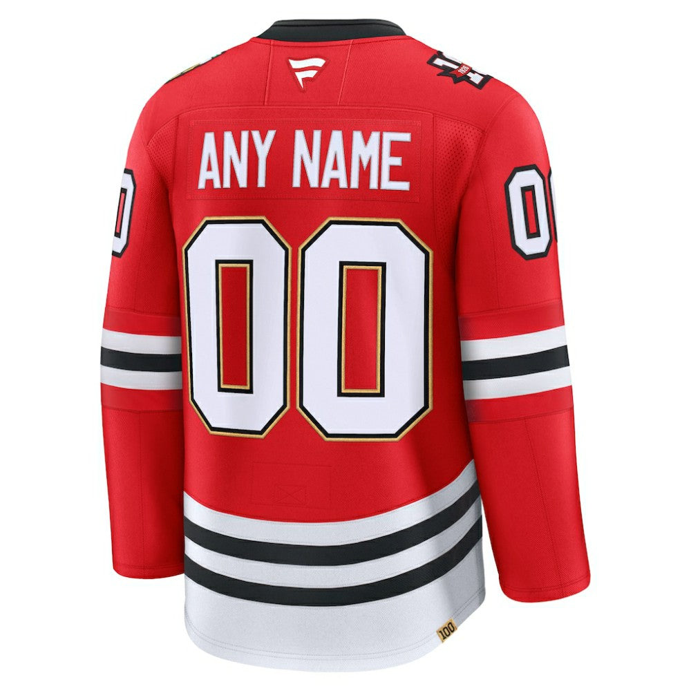 Chicago Blackhawks Fanatics Centennial Premium Custom Jersey - Red | NHL Jerseys